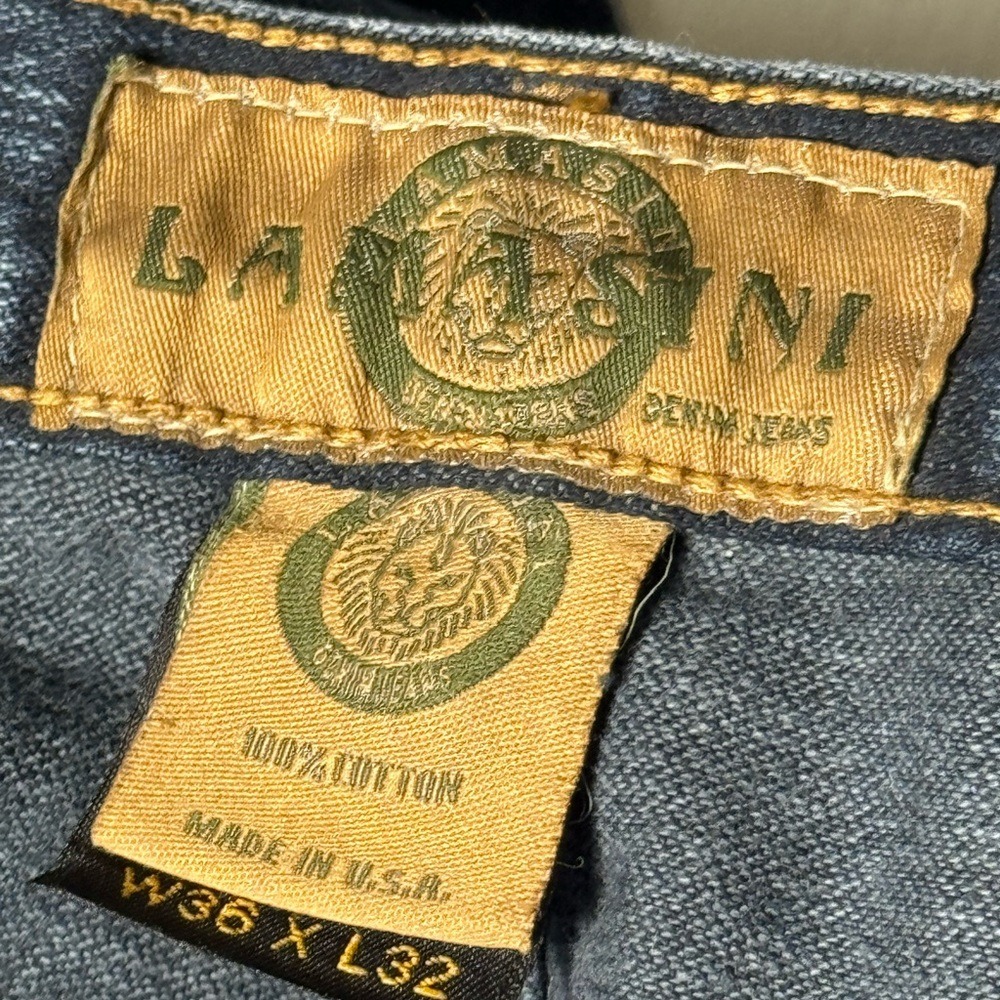 Lamasini Classic Blue Boot Cut Denim Jeans 36 x 32 - Picture 4 of 5